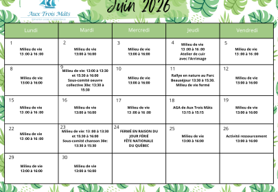 Programmation Juin