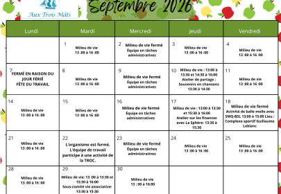 Programmation septembre 2026